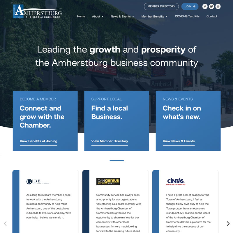 Amherstburg Chamber of Commerce homepage