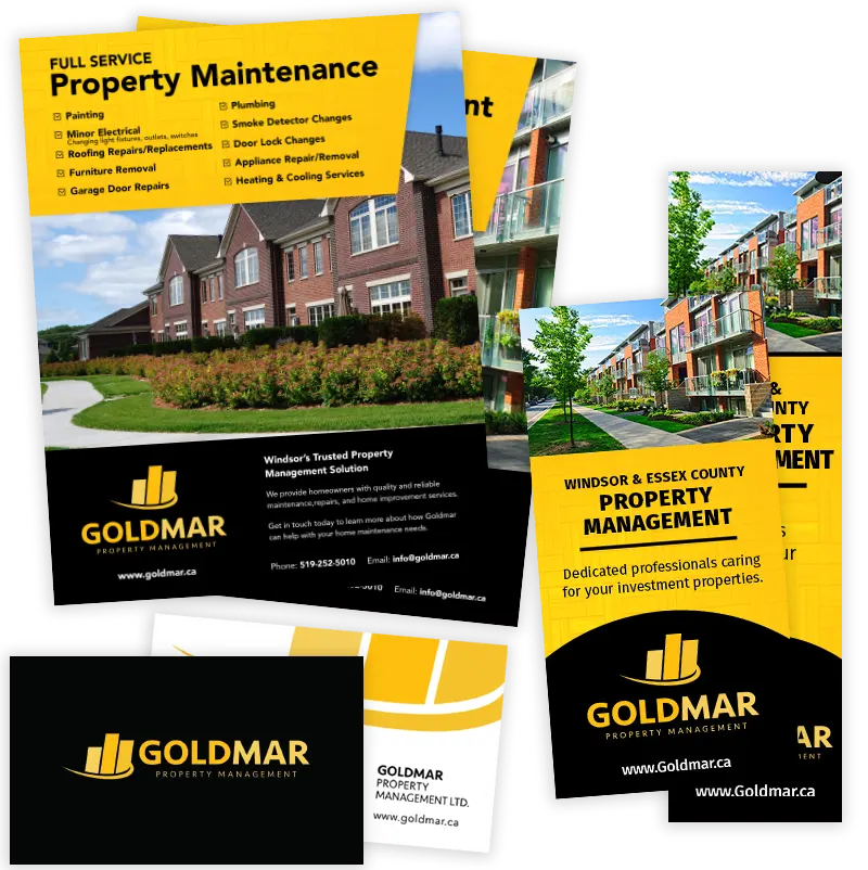 Goldmar collage of graphic design